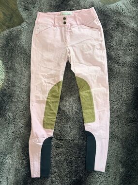 The Tailored Sportsman Pink front zip breeches